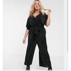 WORN ONCE! ASOS Plisse Wrap-Tie Jumpsuit